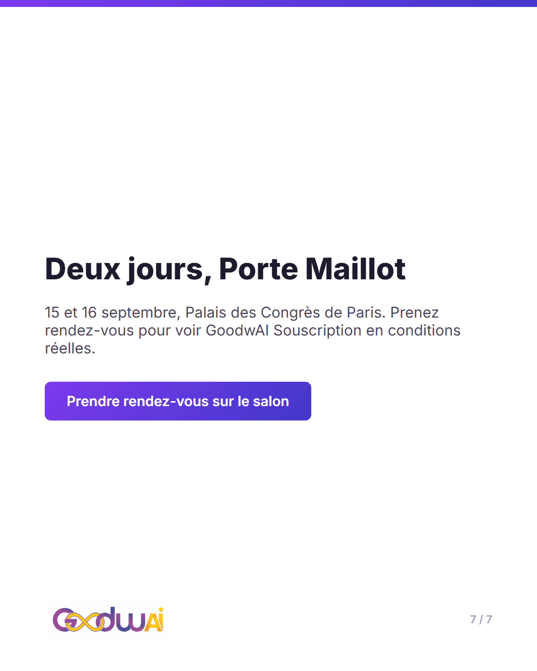Demain, l'équipe Bee4iA sera présente aux Journées du Courtage 2026, Porte Maillot, slide 7 sur 7